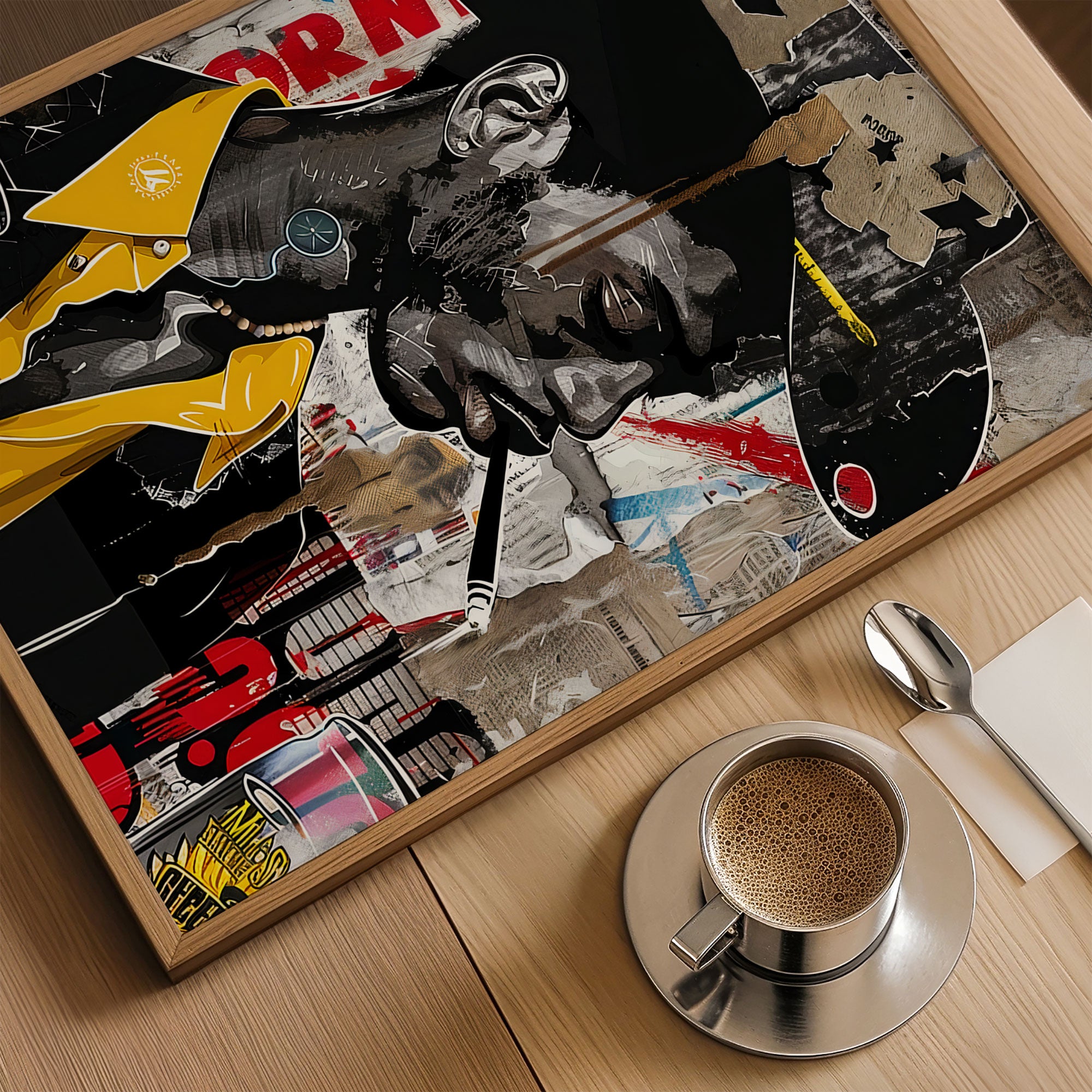 African American Cowboy Pop Art Print featuring a stylish Black cowboy in graffiti pop art style with bold colors and urban textures. Afrocentric Western-inspired artwork celebrating strength, culture, and individuality.