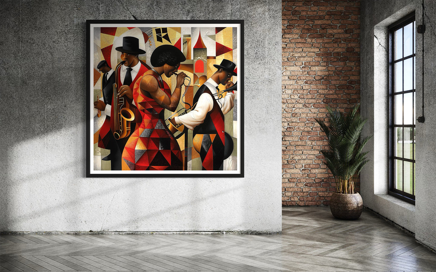 Jazz Musicians African American Art Print Harlem Renaissance - Style 02