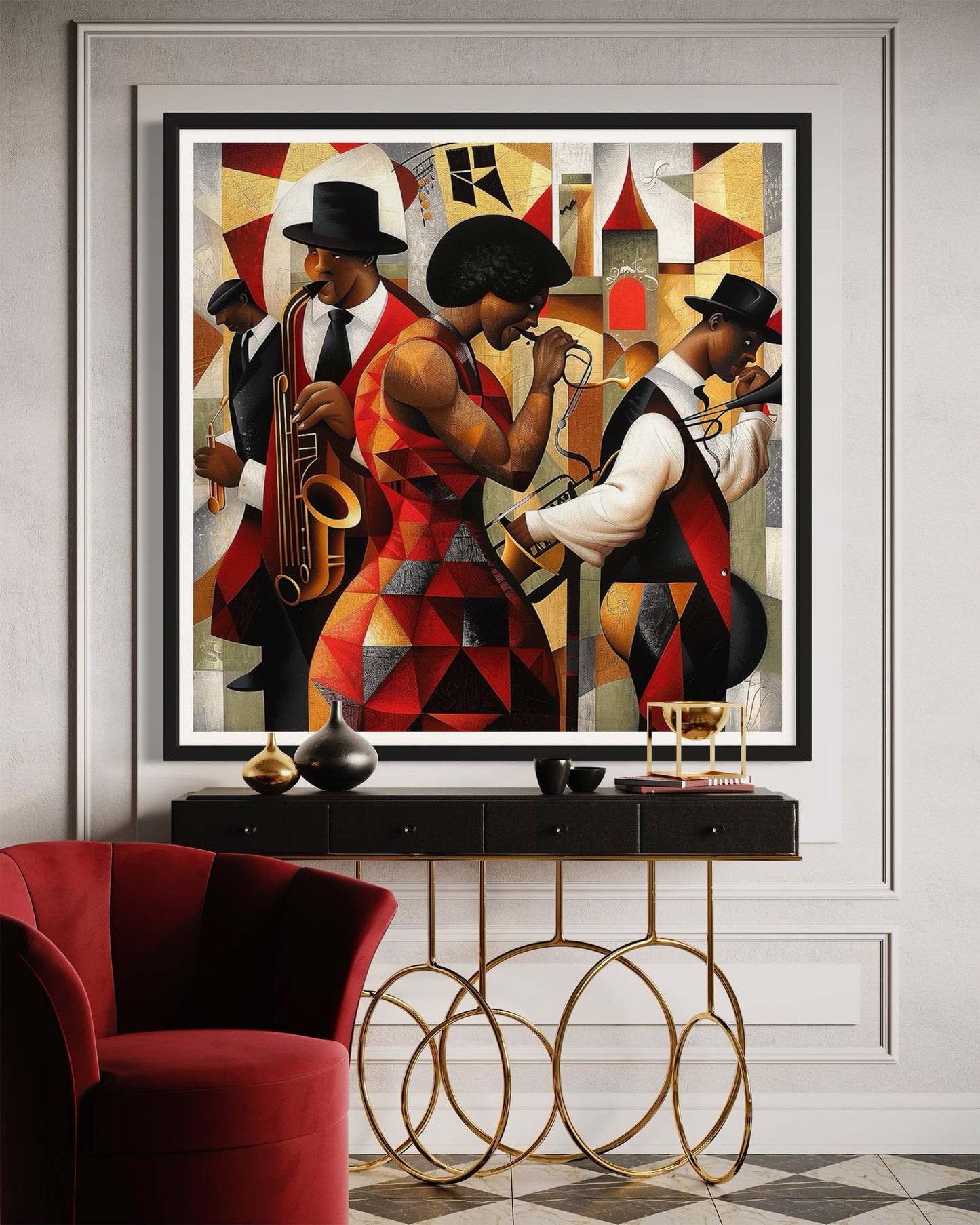 Jazz Musicians African American Art Print Harlem Renaissance - Style 02