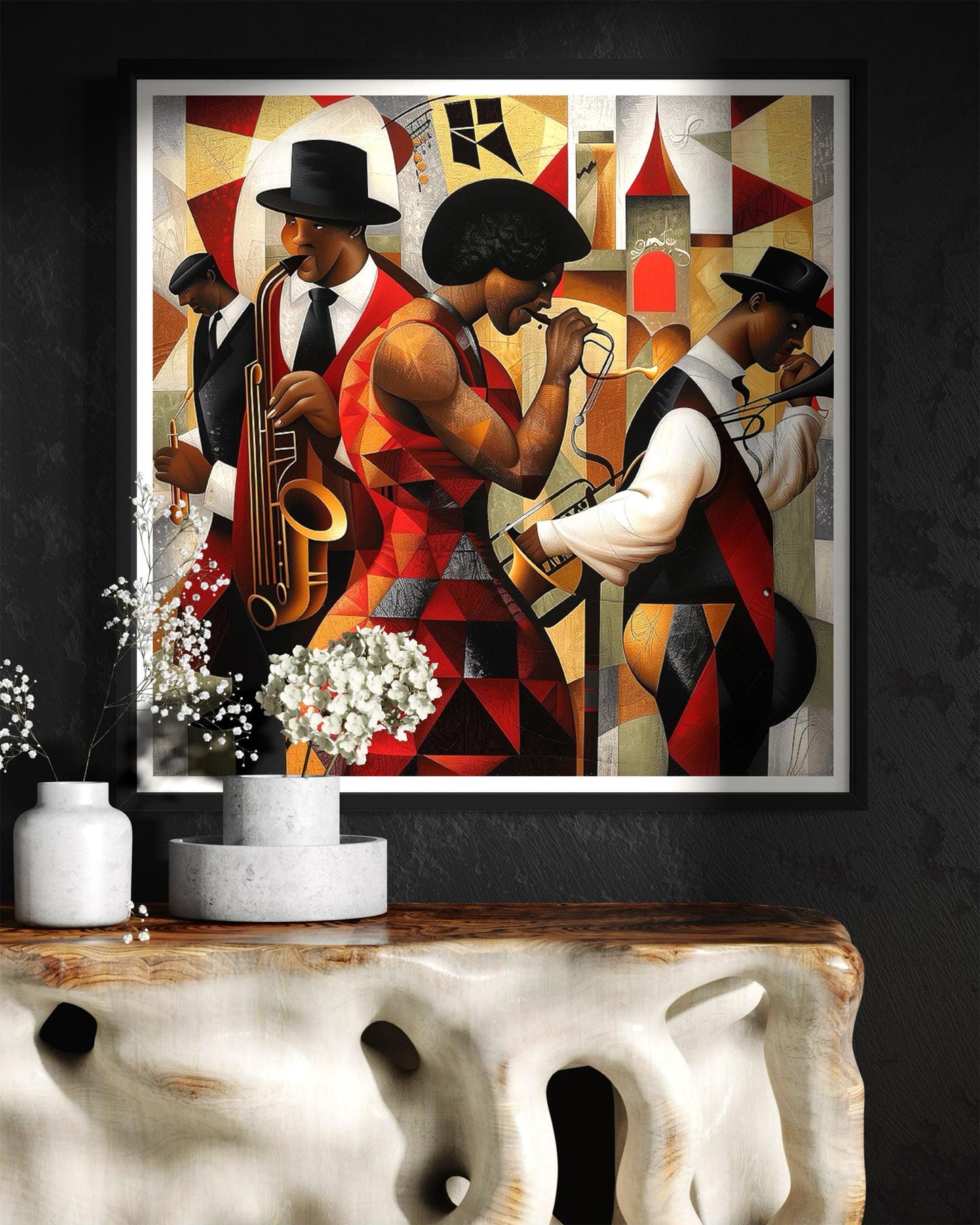Jazz Musicians African American Art Print Harlem Renaissance - Style 02