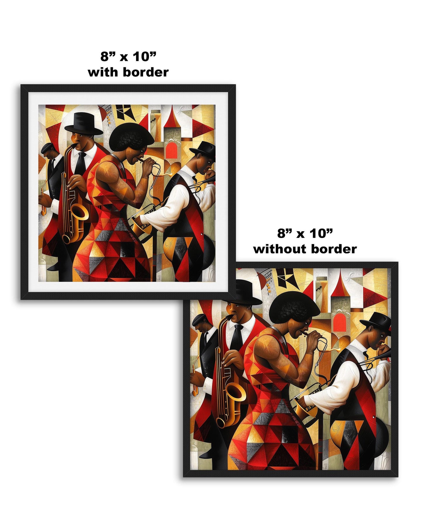 Jazz Musicians African American Art Print Harlem Renaissance - Style 02