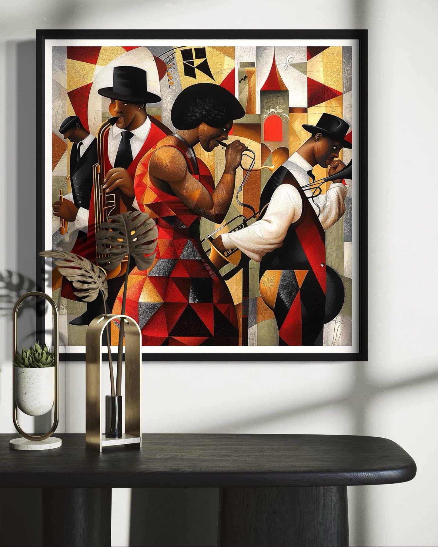 Jazz Musicians African American Art Print Harlem Renaissance - Style 02