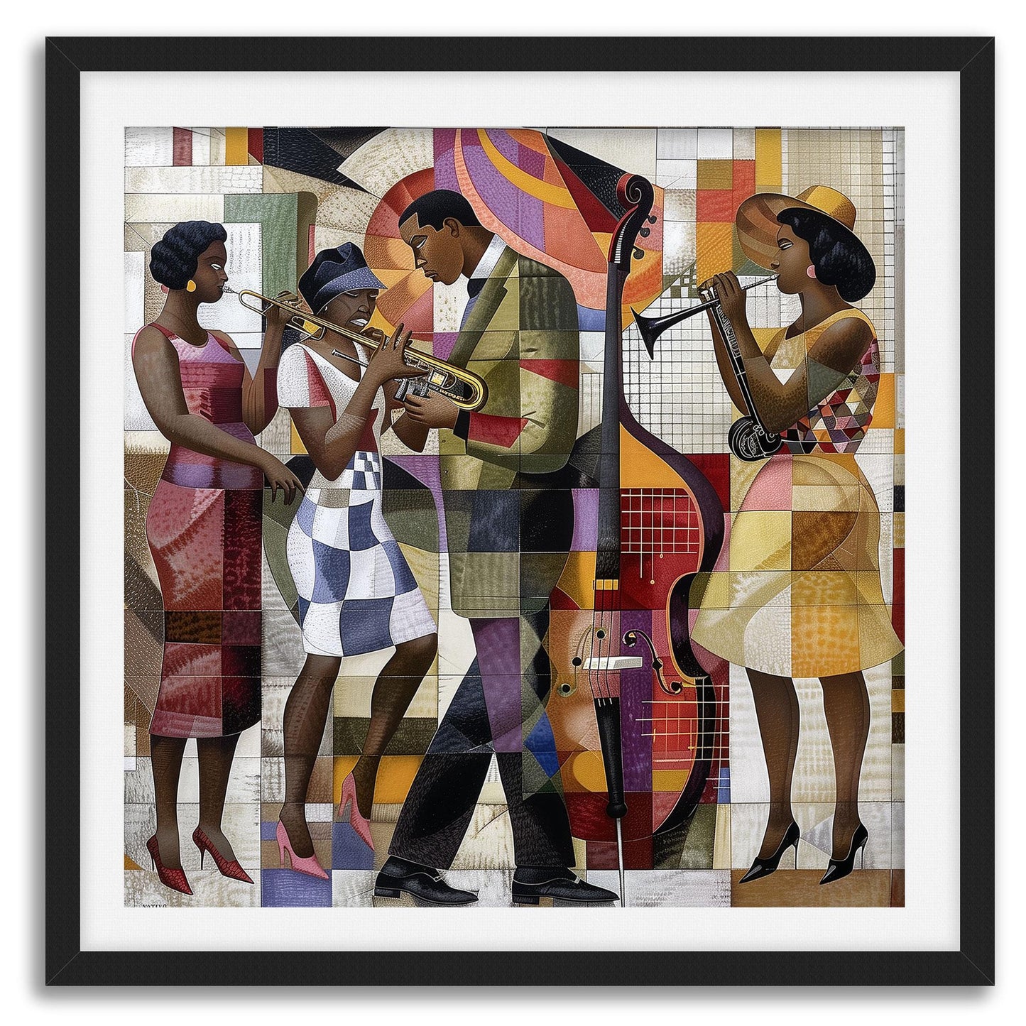Jazz Musicians Afrocentric Wall Art Print - Style 05
