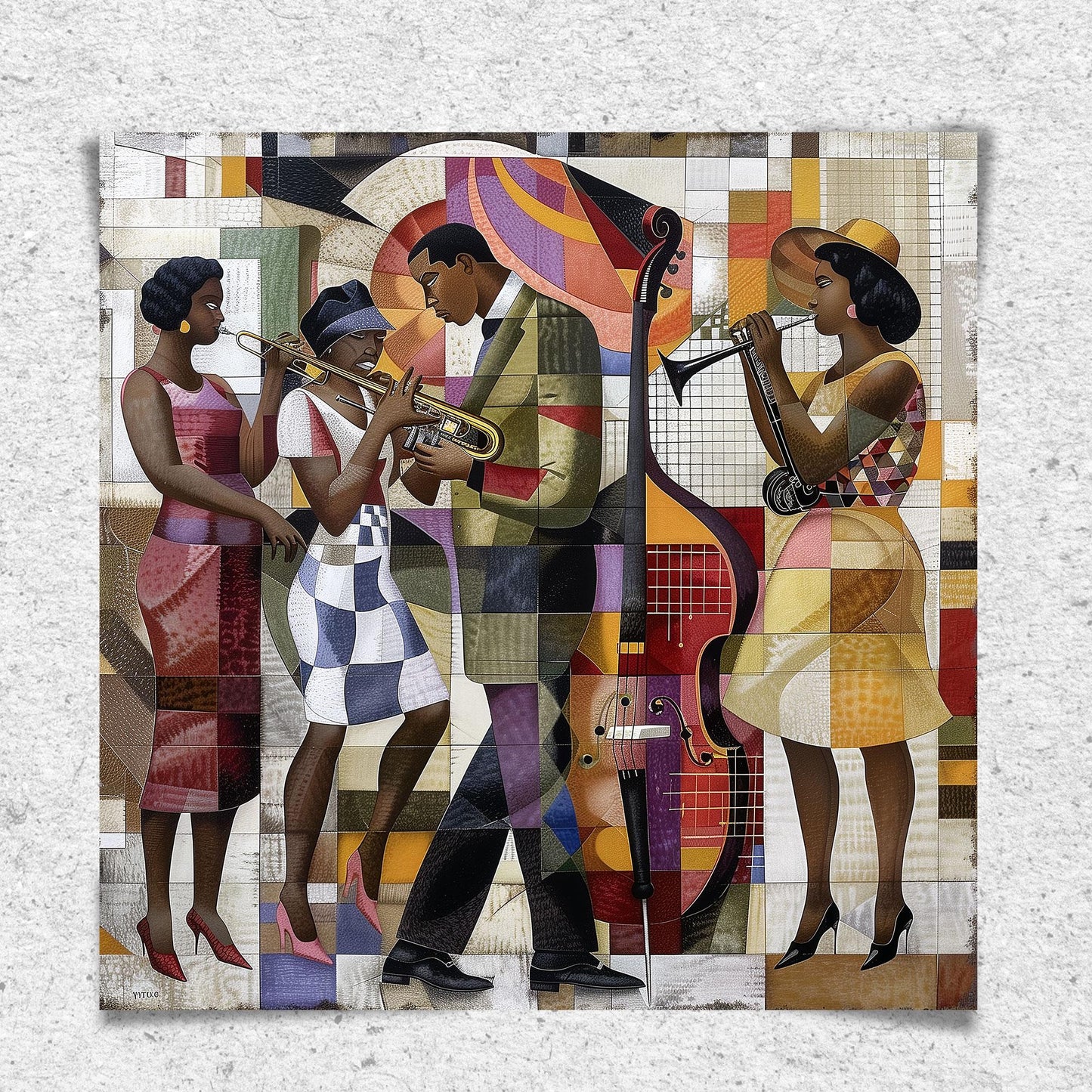 Jazz Musicians Afrocentric Wall Art Print - Style 05