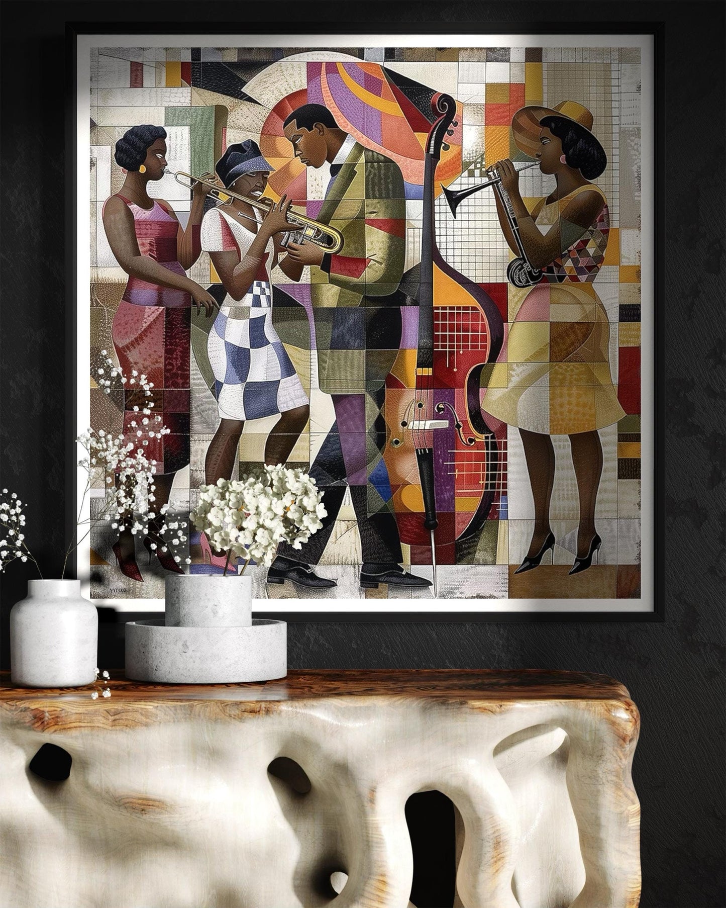 Jazz Musicians Afrocentric Wall Art Print - Style 05