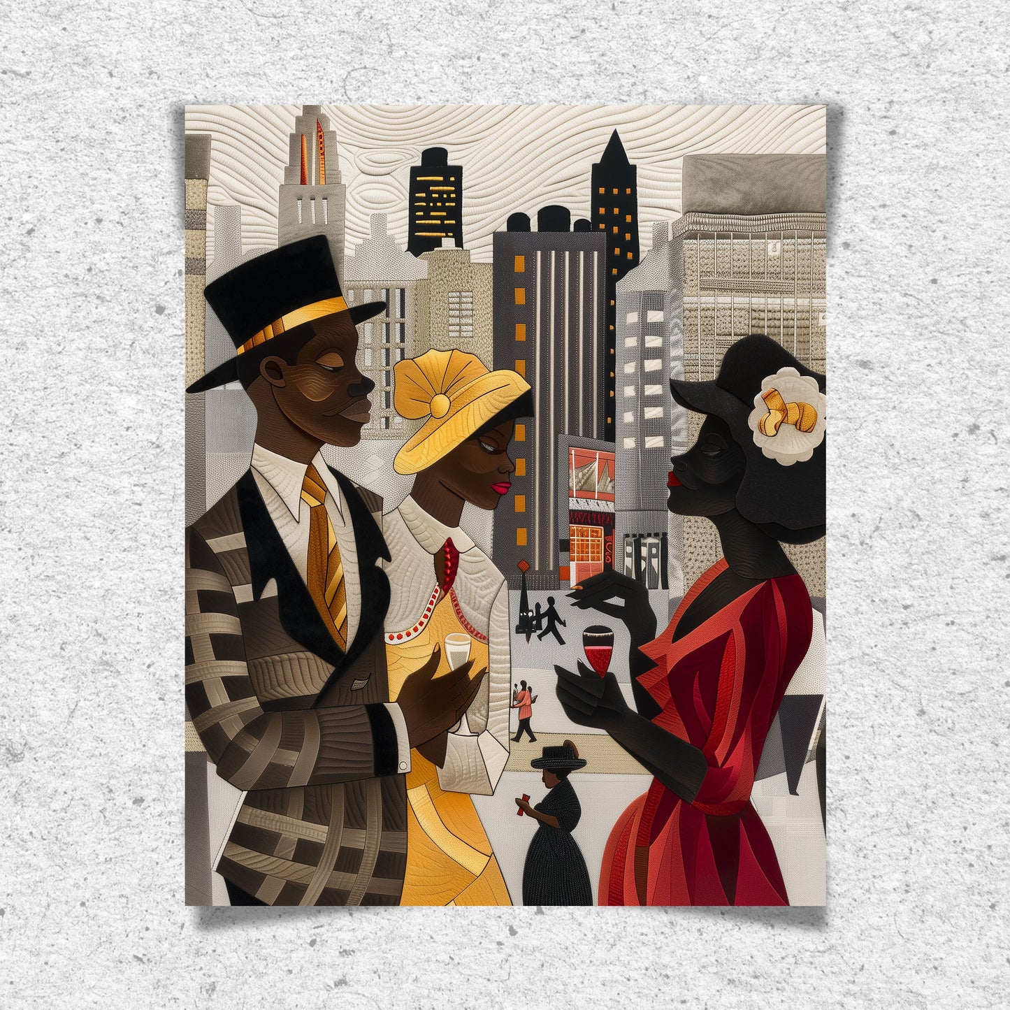 African American Ladies and Gents of Harlem Renaissance Art Print - Style 02