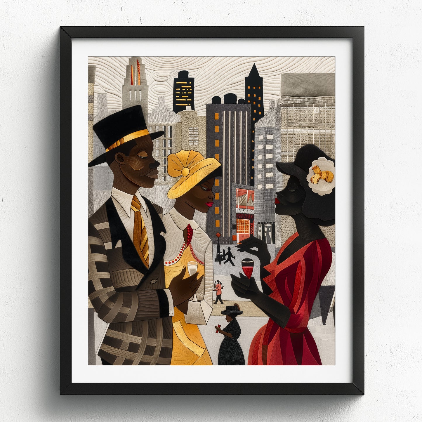 African American Ladies and Gents of Harlem Renaissance Art Print - Style 02