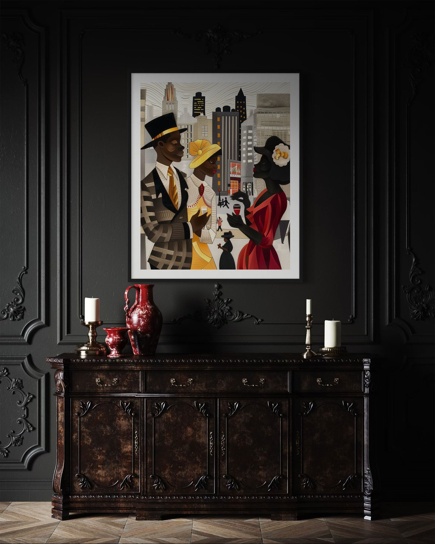 African American Ladies and Gents of Harlem Renaissance Art Print - Style 02
