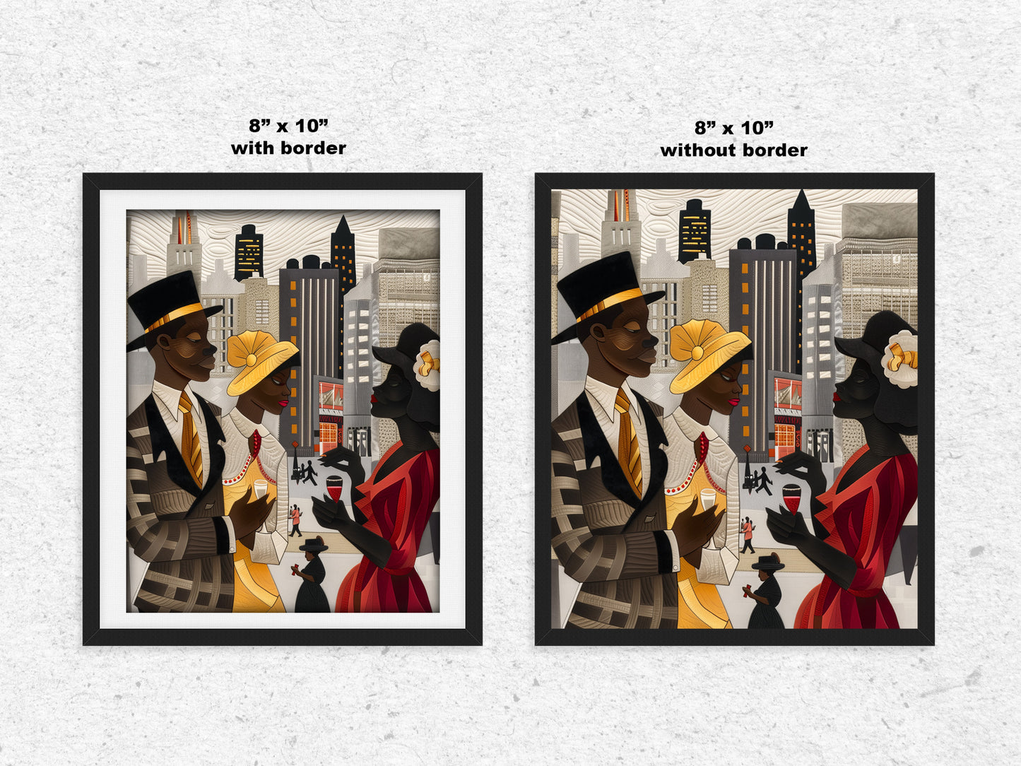 African American Ladies and Gents of Harlem Renaissance Art Print - Style 02