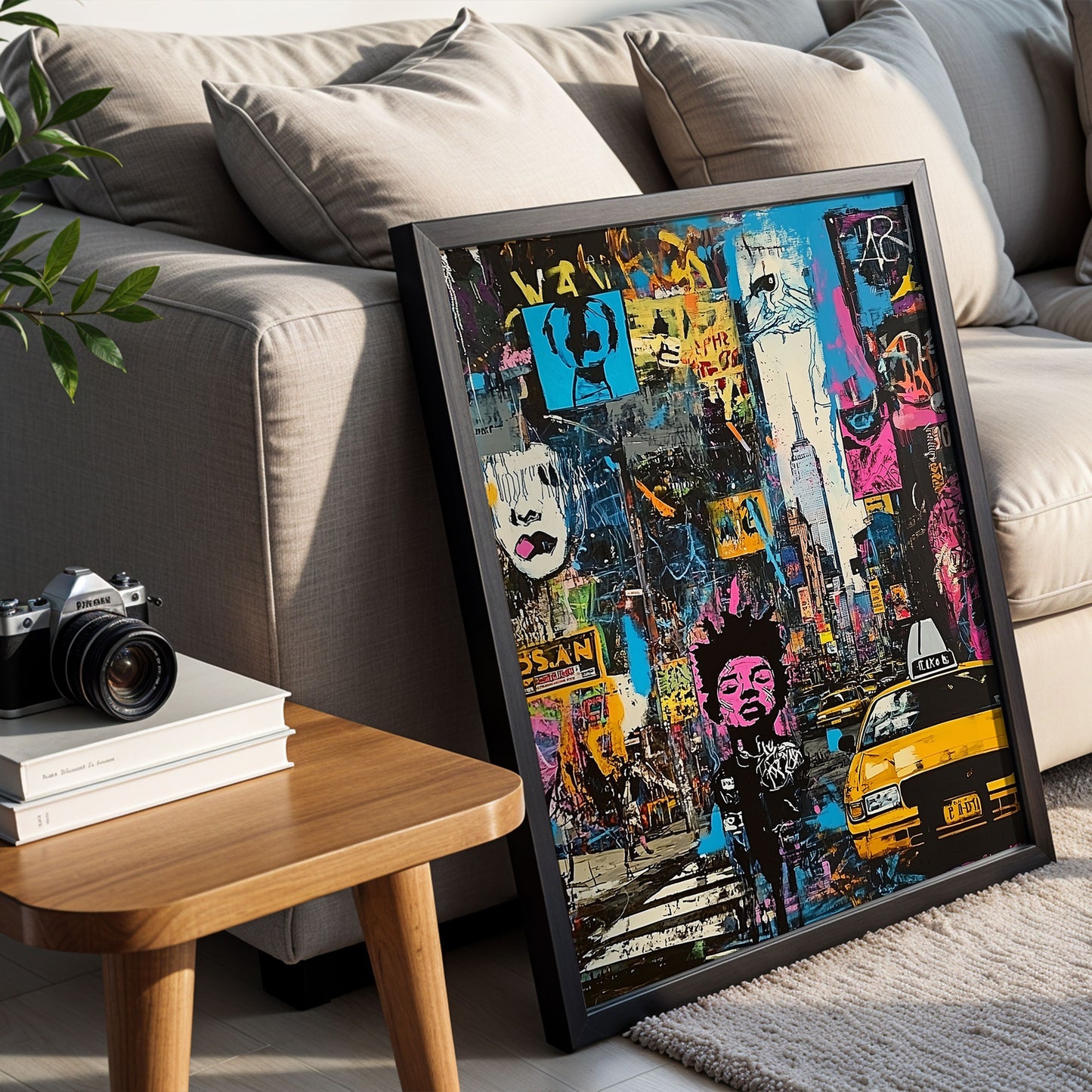 Manhattan NYC Taxis Art Print New York City Big Apple Wall Art (Style 06)