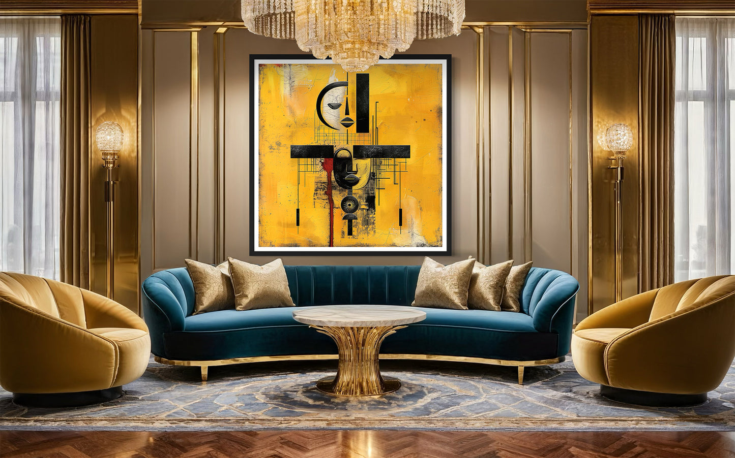 African Abstract Art Print Modern Art Afrocentric Decor - Style 05