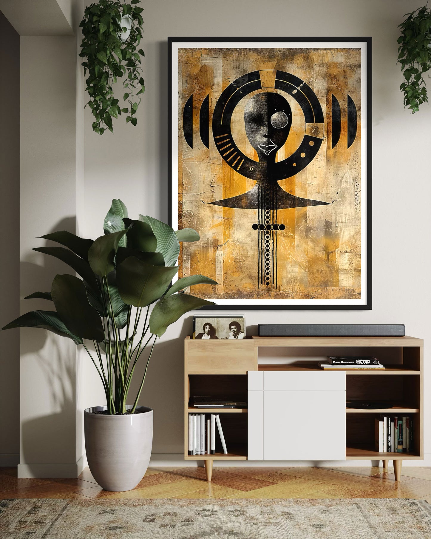 Abstract African Fertility Wall Art Print - Style 07