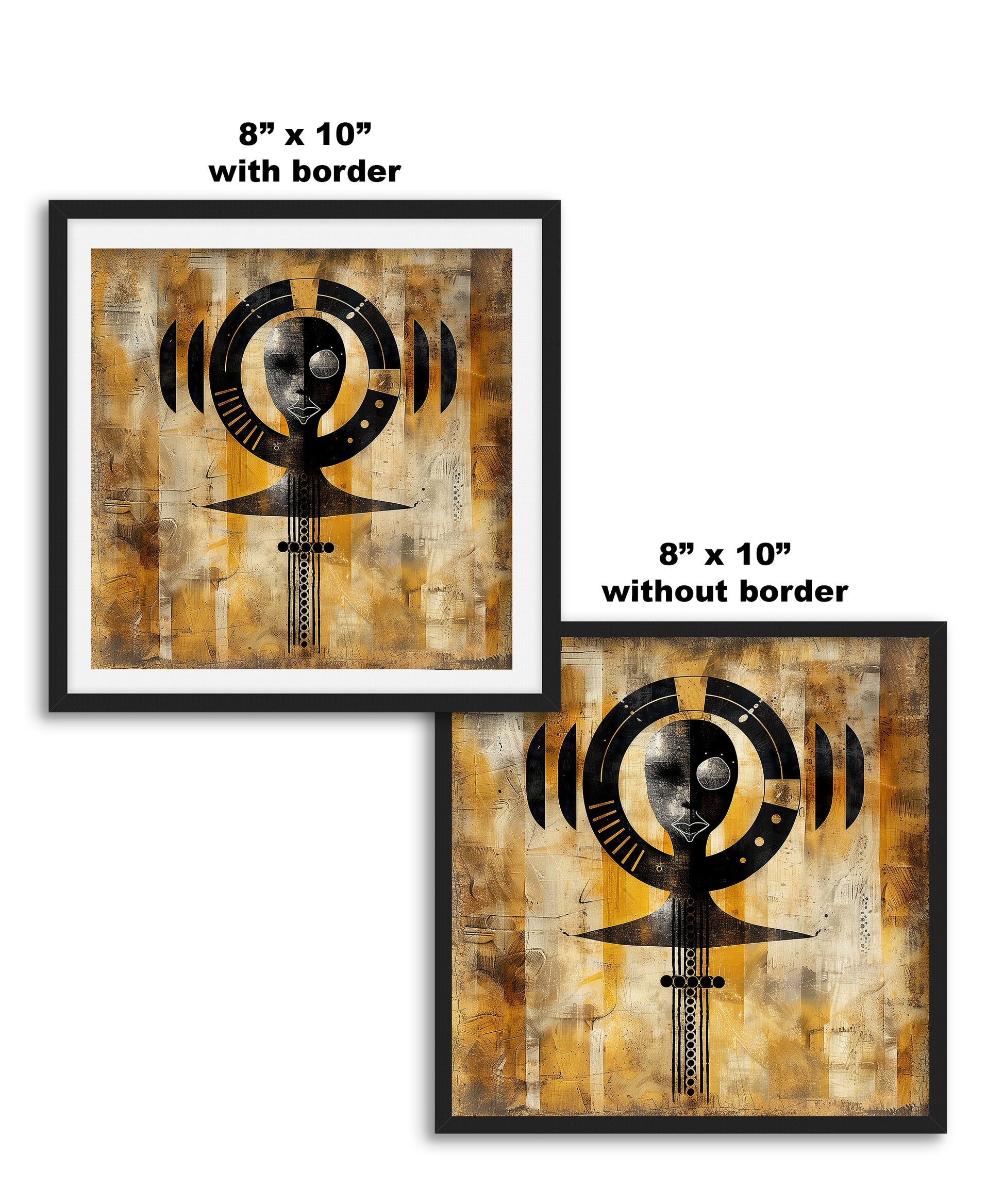 Abstract African Fertility Wall Art Print - Style 07