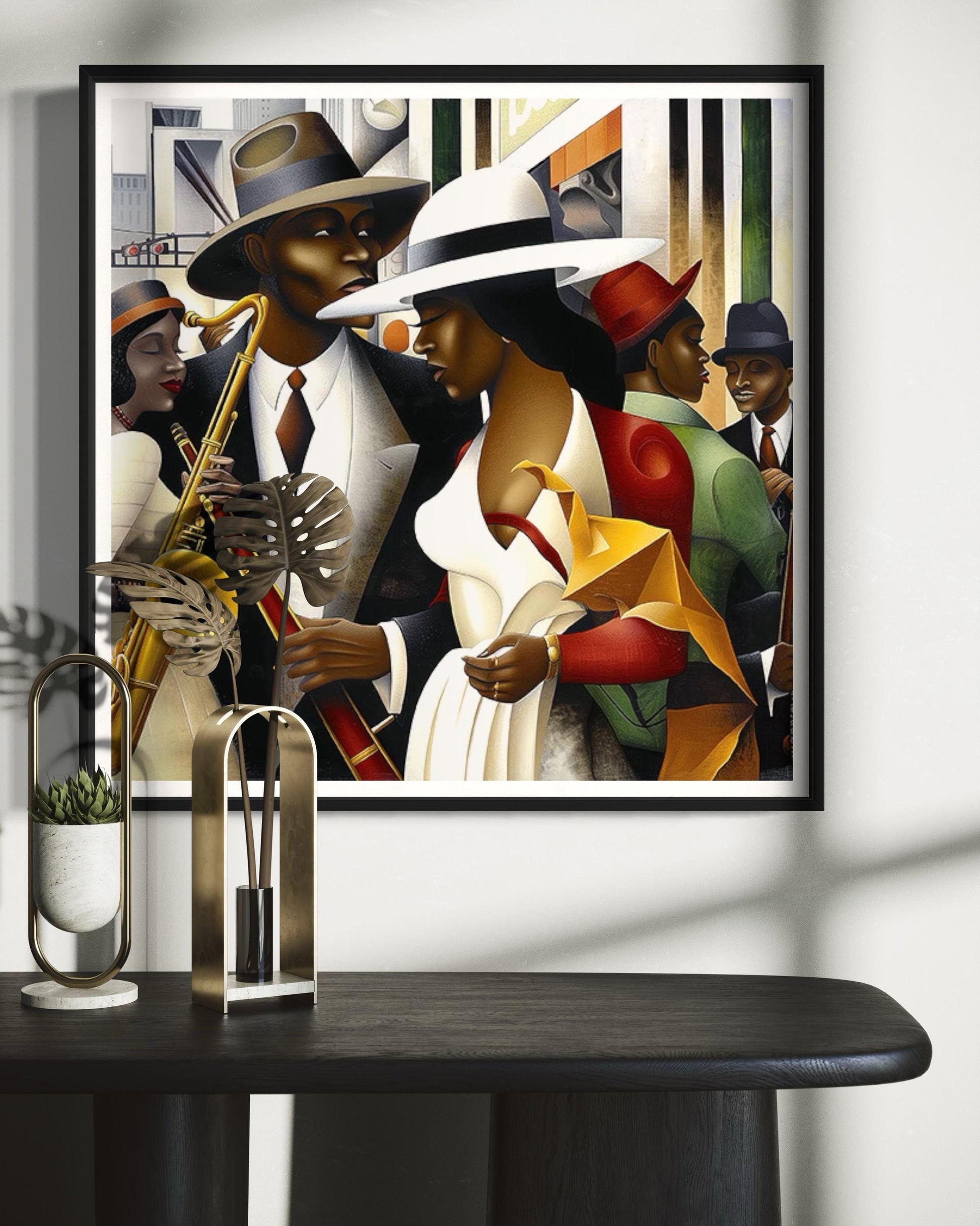 Harlem Renaissance Art Print Jazz Musicians - Style 03