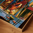 Close up detail showing texture and brush strokes of the art print.