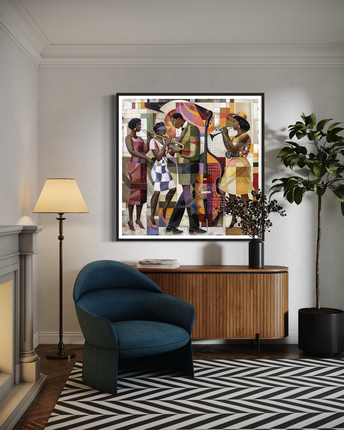 Jazz Musicians Afrocentric Wall Art Print - Style 05