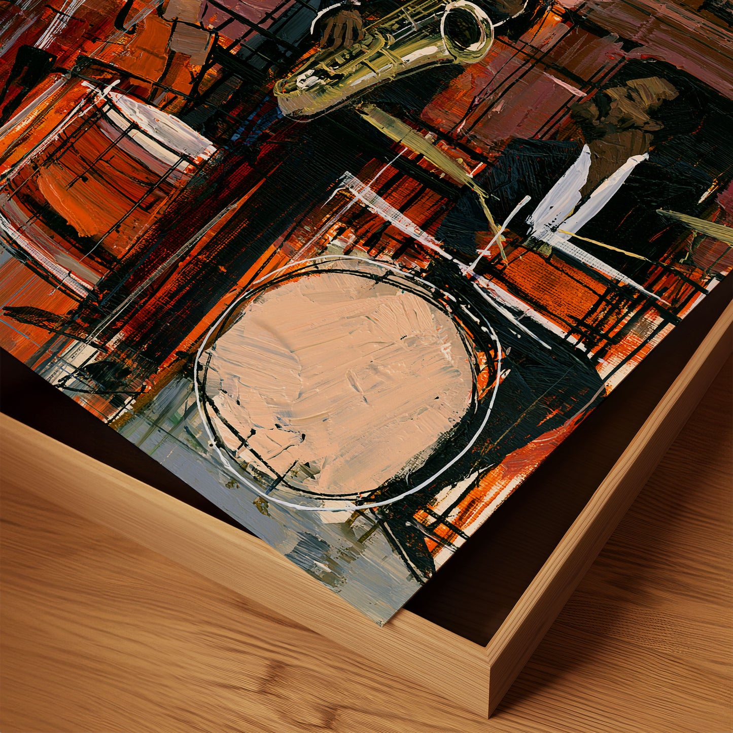 Close up detail of the art print.