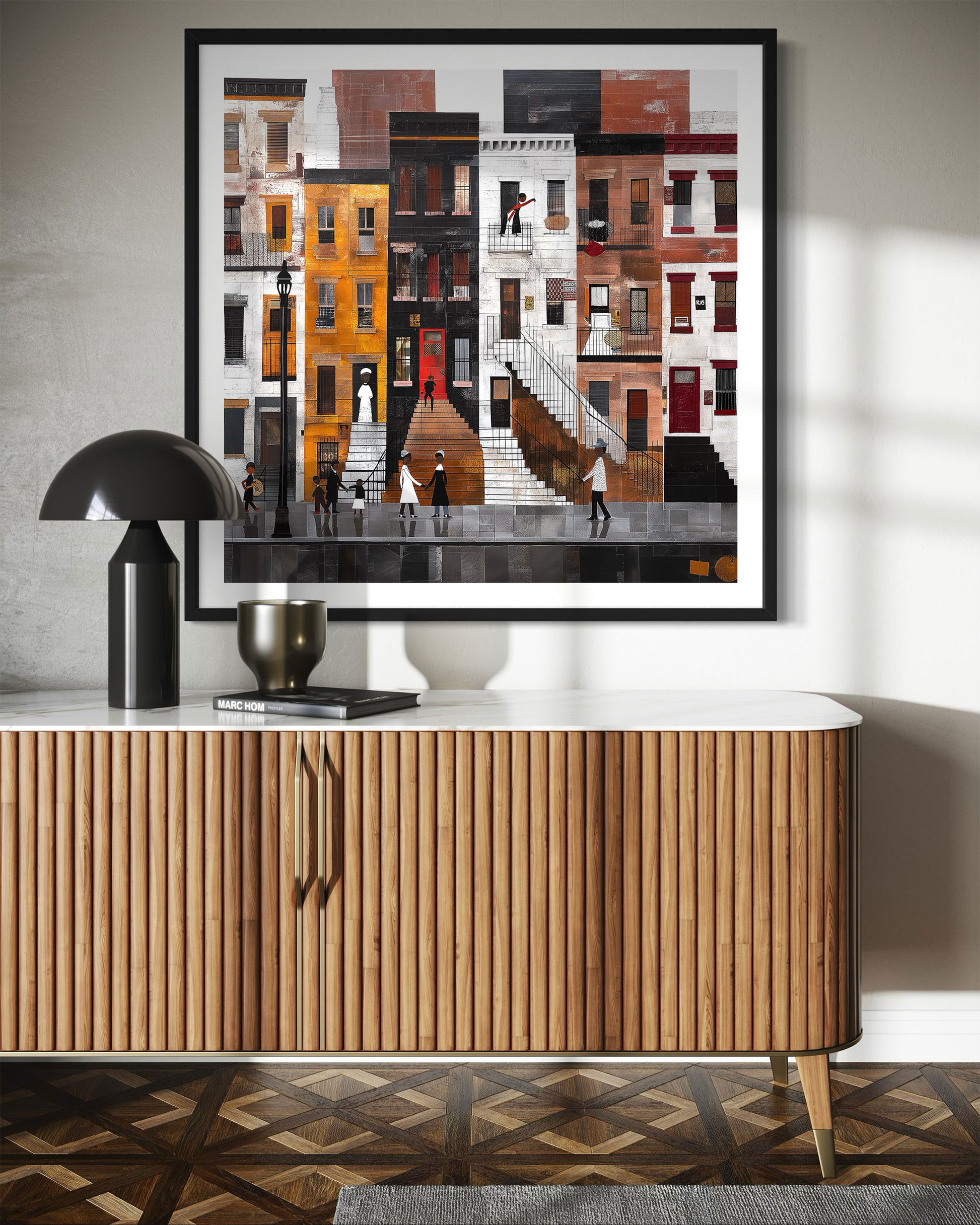 Harlem Street Life Neighborhood Wall Art Print - Style 01