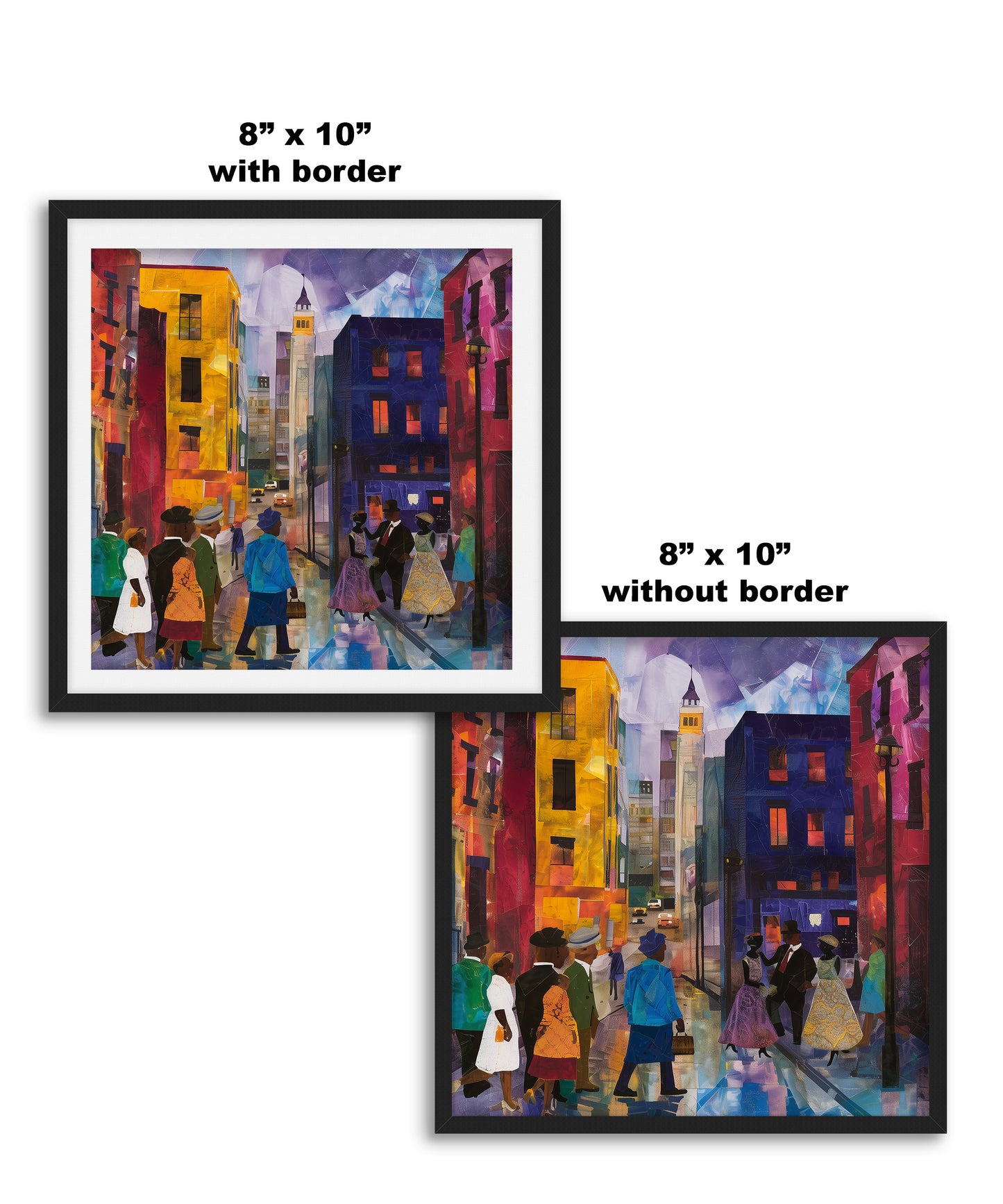 Harlem Neighborhood Street Life Wall Art Print - Style 04