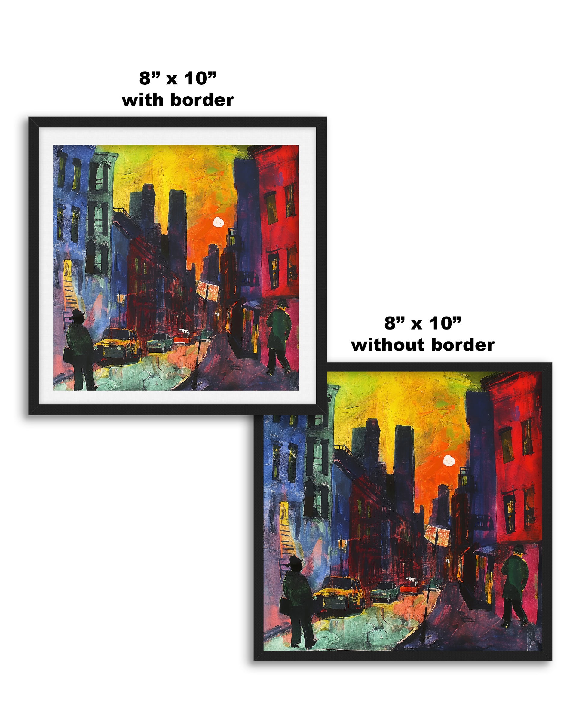 Harlem Street Night Wall Art Print - Style 07