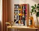 Harlem Neighborhood Brownstones Art Print featuring Afrocentric abstract art depicting Harlem lifestyle and African American culture.