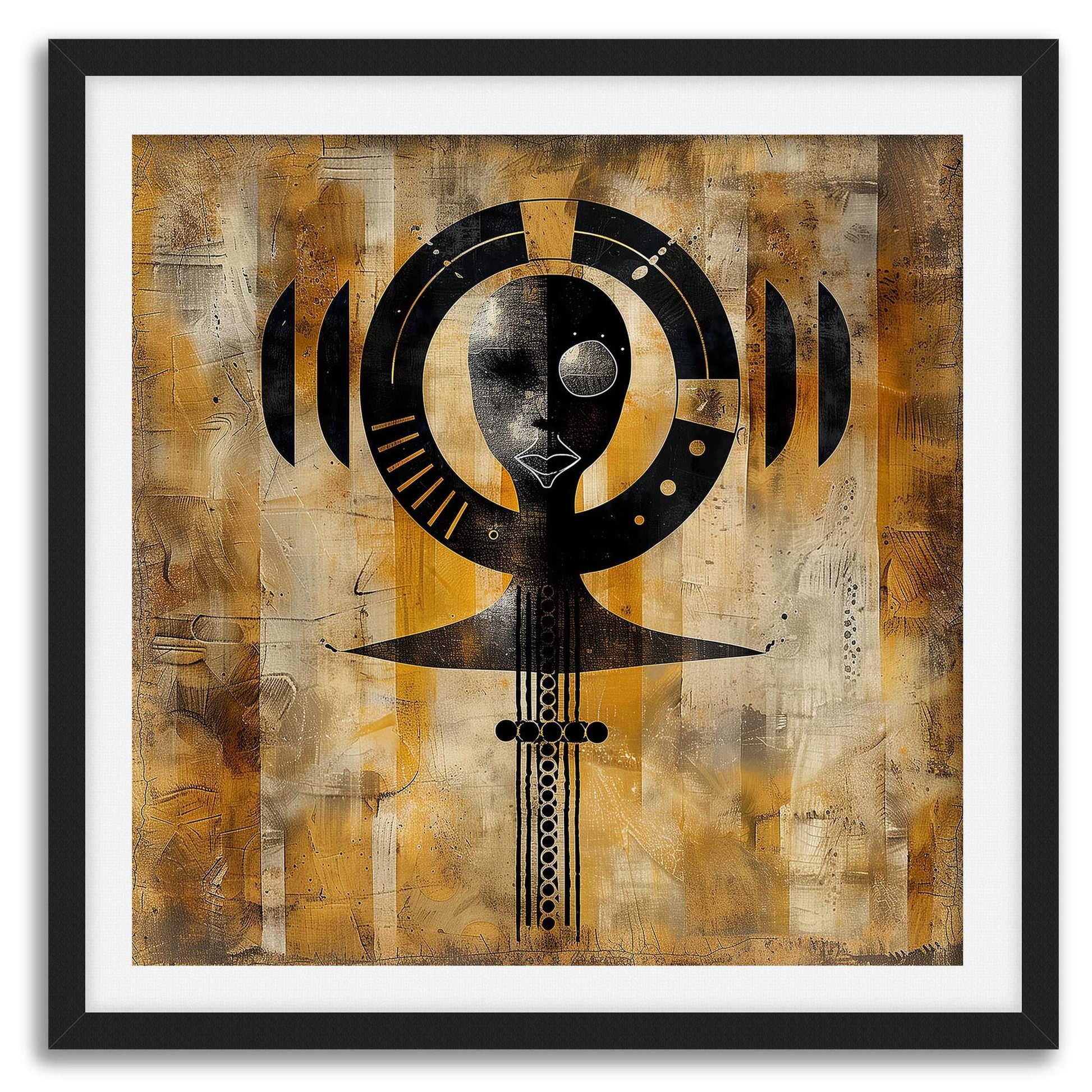 Abstract African Fertility Wall Art Print - Style 07