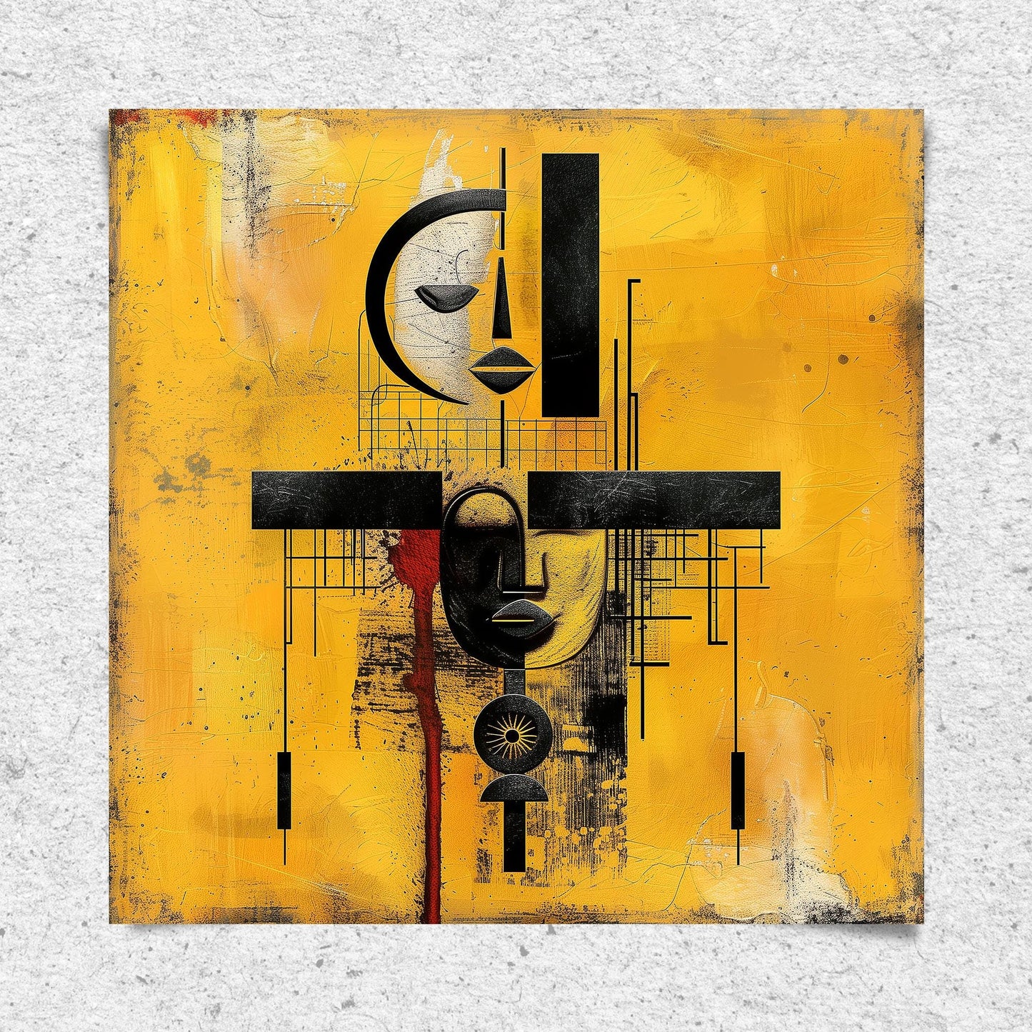 African Abstract Art Print Modern Art Afrocentric Decor - Style 05