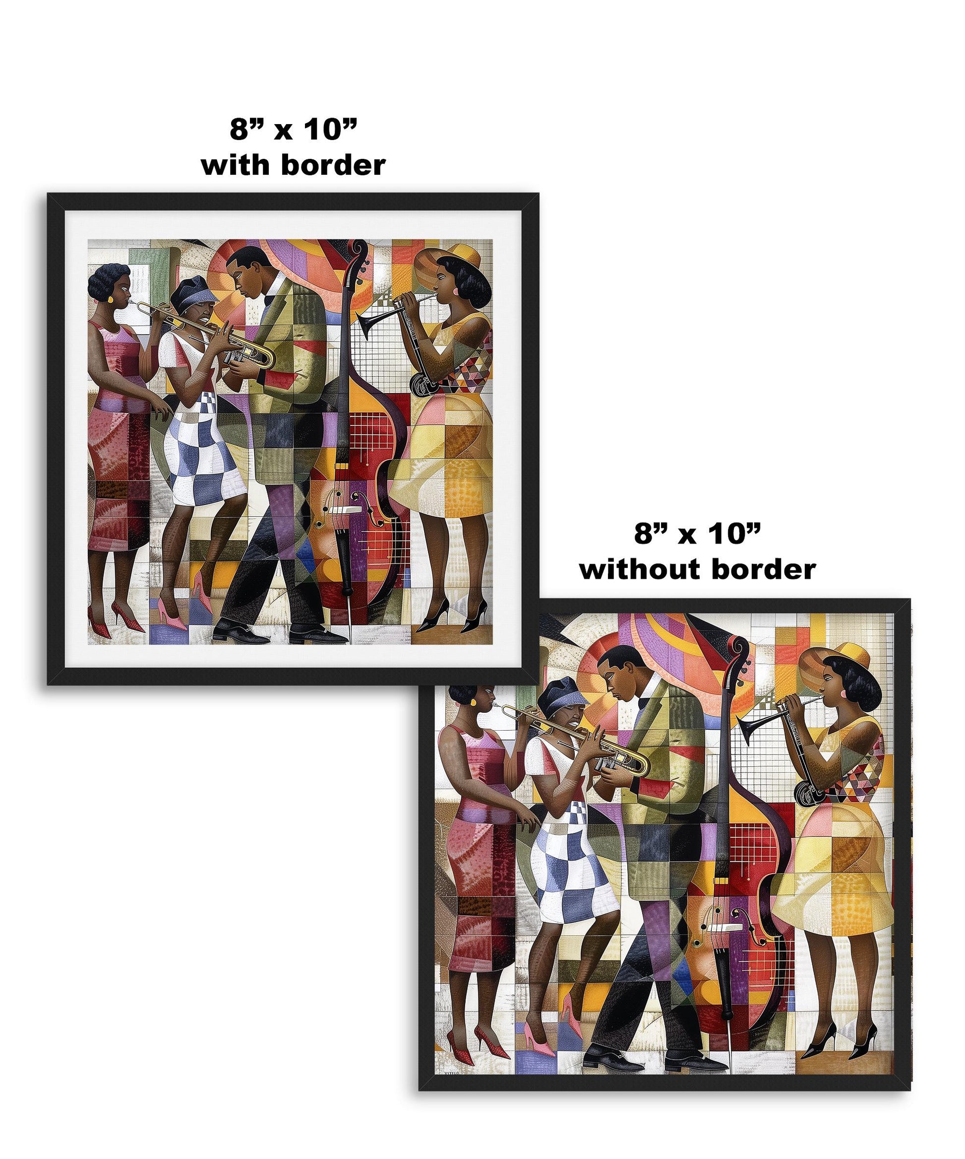 Jazz Musicians Afrocentric Wall Art Print - Style 05