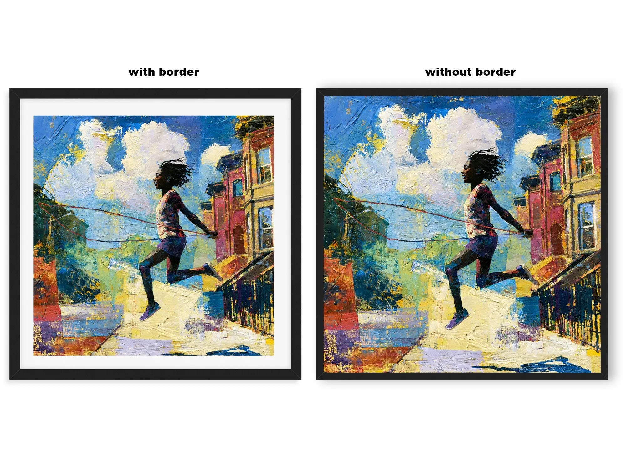 絵画 jumping girl Black Girl Wall Art Jump Rope Print for Joyful Spaces – Melanated