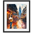 New Orleans The Big Easy Art Print Bourbon Street - Black Man Guitar Player