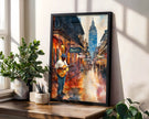 New Orleans The Big Easy Art Print Bourbon Street - Black Man Guitar Player