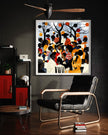 Juneteenth Art Print featuring an African American family reunion celebration in an Afrocentric outdoor setting. Vibrant digital artwork showcasing Black joy, unity, and heritage with bold colors representing freedom and cultural pride.