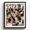 Juneteenth Art Print featuring an African American family reunion celebration in an Afrocentric outdoor setting. Vibrant digital artwork showcasing Black joy, unity, and heritage with bold colors representing freedom and cultural pride.