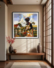 Estampado artístico collage tipo edredón - Mujeres negras cultivando vegetales - Serie 03